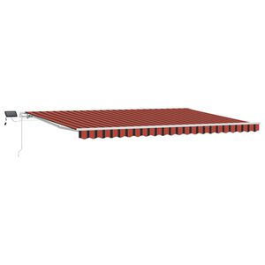 vidaXL I&scaron;traukiama markizė oranžinė ir ruda 500 &times; 300 cm