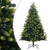 vidaXL Dirbtinė Kalėdų eglutė su &scaron;arnyrinėmis &scaron;akomis/stovu, 120cm