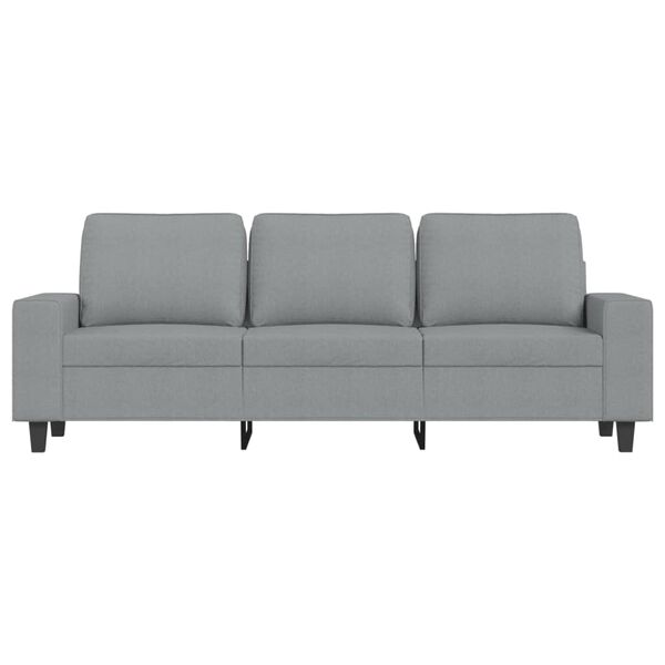 vidaXL Trivietė sofa, &scaron;viesiai pilkos spalvos, 180cm, audinys