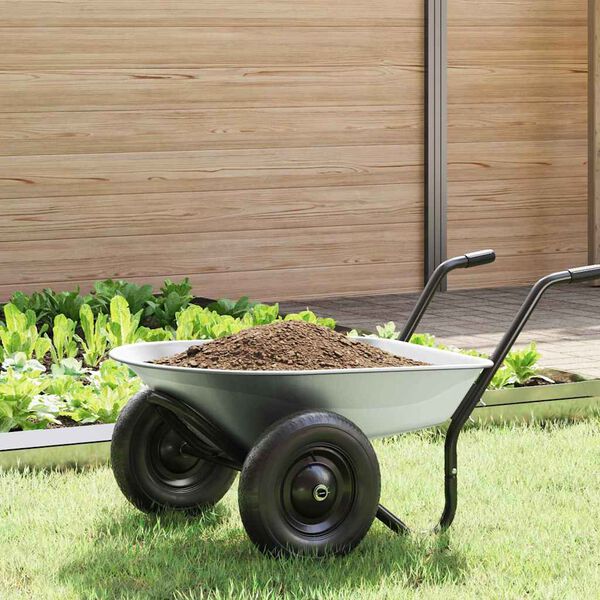 vidaXL Vežimėlio padėklo pakeitimas Sidabro 90 x 63 x 28 cm Plienas