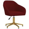 vidaXL Pasukamos valgomojo kėdės, 6vnt., vyno raudonos, aksomas