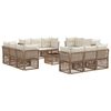 vidaXL Sodo Sofų Rinkinys 13 pcs Smėlio poliratanas