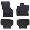 vidaXL Automobilių kilimėlis 4 pcs Juodas tinka Audi A3 2012-2020 Guma