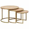 vidaXL Sudediami kavos stalai 3 vnt. Ruda 54 x 54 x 40 cm