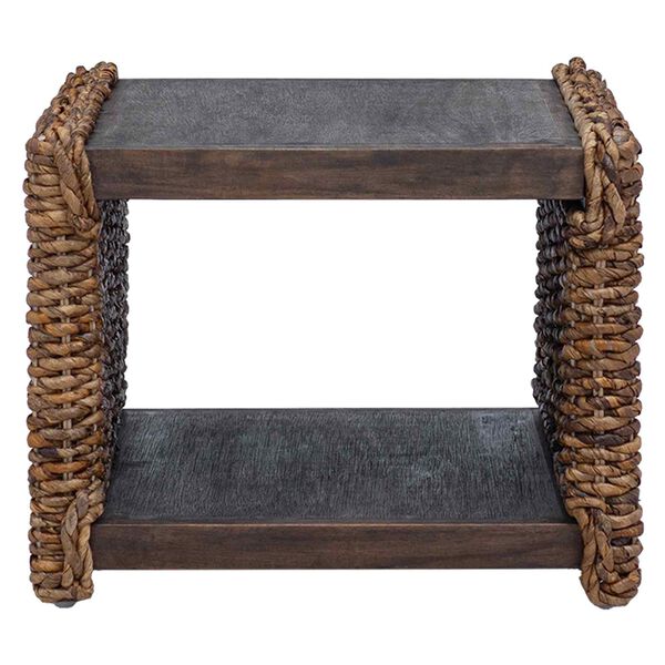 vidaXL Šoninis stalas Natūrali 44.5 x 45 x 45 cm