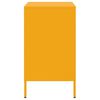 vidaXL Naktinė spintelė, garstyčių geltona, 36x39x68cm, plienas