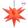vidaXL Kalėdinis &scaron;viestuvas, raudonos spalvos, 10cm, 10 LED lempučių