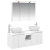 vidaXL Vonios spintos komplektas 4 pcs Balta Apdirbta mediena