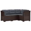 vidaXL 4-vietė Sodo Sofa Su Pagalvėlėmis Rattano I&scaron;vaizda PP Ruda