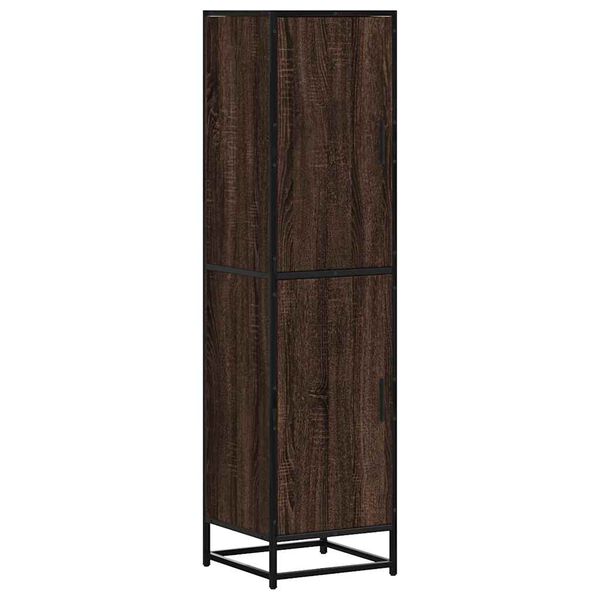 vidaXL Highboard Rudas ąžuolas 35,5x35x139 cm Mediena ir metalas