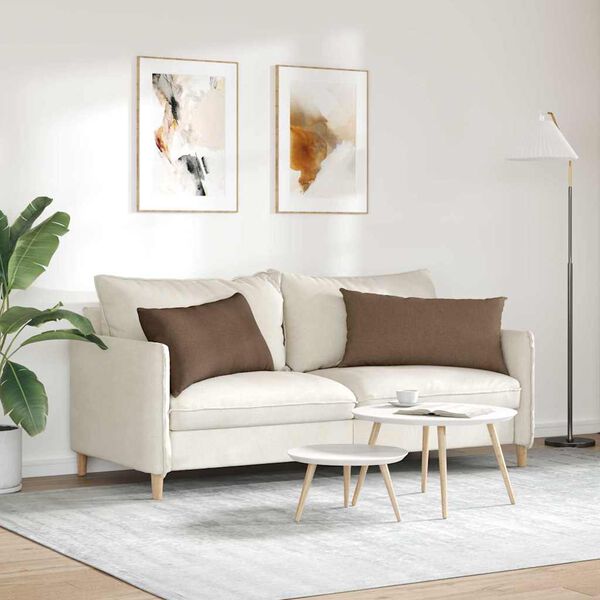 vidaXL Sofa Pagalvės 2 pcs Ruda 80 x 40 cm audinys