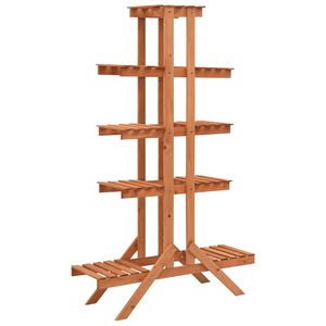 vidaXL Stovas augalams, 83x25x132cm, eglės medienos masyvas