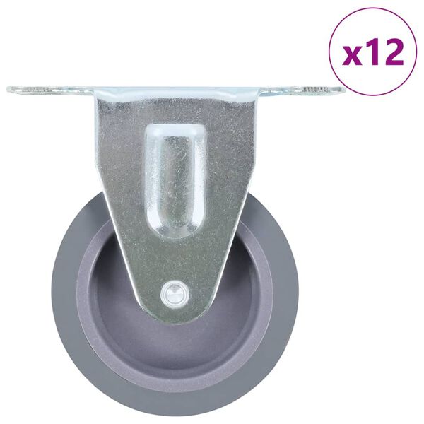 vidaXL Fiksuojami ratukai, 75 mm, 12 vnt.