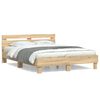 vidaXL Lovos rėmas su galvūgaliu, ąžuolo, 140x190cm, apdirbta mediena