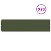 vidaXL vejos apvadai 20 vnt Olive Green &scaron;altai valcuotas plienas