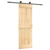 vidaXL Slankios durys Natūrali ir juoda 70 x 210 cm