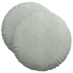 vidaXL Sėdynių pagalvėlės 2 vnt. Aksomas &Scaron;viesiai pilka &Oslash;50 x 19 cm