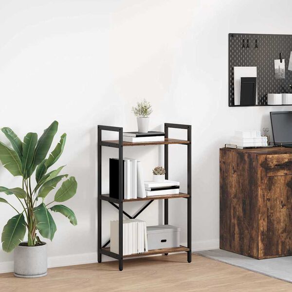 vidaXL Knygų lentyna Rūkyta ąžuolas 56 x 34 x 96 cm Apdirbta mediena