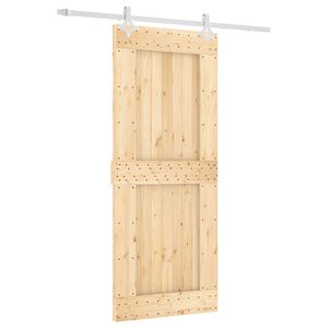 vidaXL Slankios durys 85 x 210 cm Natūrali ir Balta