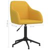 vidaXL Pasukamos valgomojo kėdės, 2vnt., geltonos spalvos, aksomas