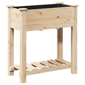 vidaXL Sodo vazonas Smėlio 71 x 37 x 76,5 cm Kietasis pu&scaron;inis medis