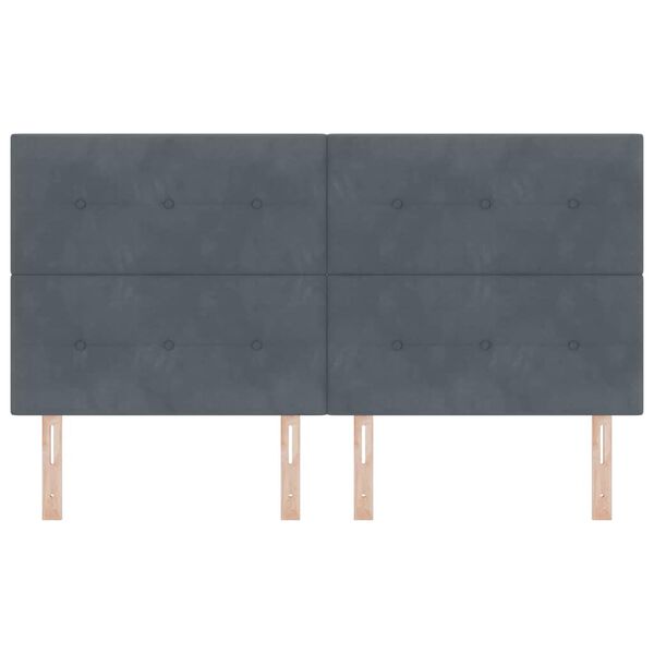 vidaXL Galvūgalis su galvūgalio Tamsiai pilka 180 cm Dirbtinė oda