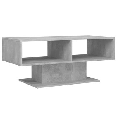 vidaXL Kavos staliukas, betono pilkos spalvos, 103,5x50x44,5cm, MDP