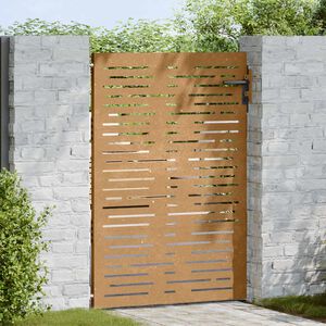vidaXL Sodo vartai, 85x150 cm, Corten plienas, kvadratinis dizainas