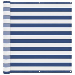 vidaXL Balkono Ekranas Mėlyna ir balta 110 x 200 cm Oksfordo audinys