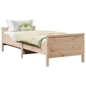 vidaXL Lovos rėmas su galvūgalio Ruda 80 x 200 cm Apdirbta mediena
