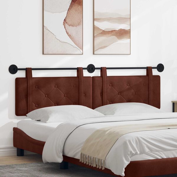 vidaXL Kabantysis galvūgalis Blizgus Rudas 170 x 55 x 5 cm