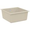 vidaXL Kriauklė Smėlio 430 x 460 mm 80% Kvarcas ir 20% Derva