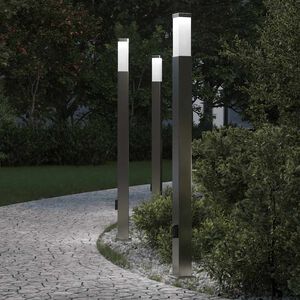 vidaXL &Scaron;viestuvai su i&scaron;leidimo anga, 3 vnt., 110 cm, nerūdijantis plienas, IP44