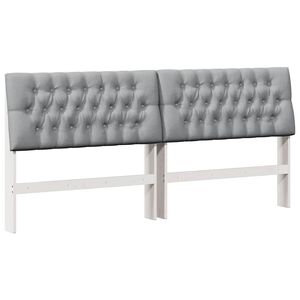 vidaXL Apmu&scaron;ta lovos galvūgalis &Scaron;viesiai pilka 200 cm