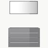 vidaXL Vonios kambario baldų komplektas, 2 dalių, pilkas, MDP, blizgus