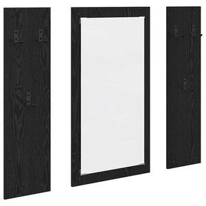 vidaXL Prikabinamas paltas su saugykla Juodas ąžuolas 96 x 1,5 x 90 cm