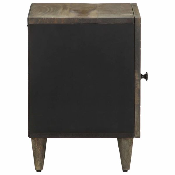 vidaXL naktinė spintelė &scaron;viesiai pilka 40x33x46 cm medžio masyvo mango