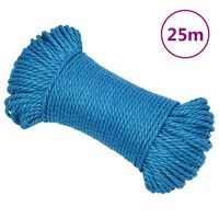 vidaXL Darbo virvė, mėlynos spalvos, 3mm, 25m, polipropilenas