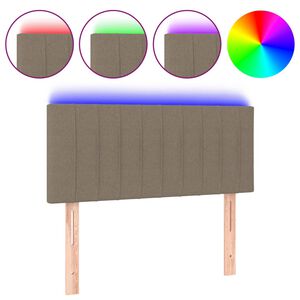 vidaXL Galvūgalis su LED, taupe spalvos, 80x5x78/88cm, audinys