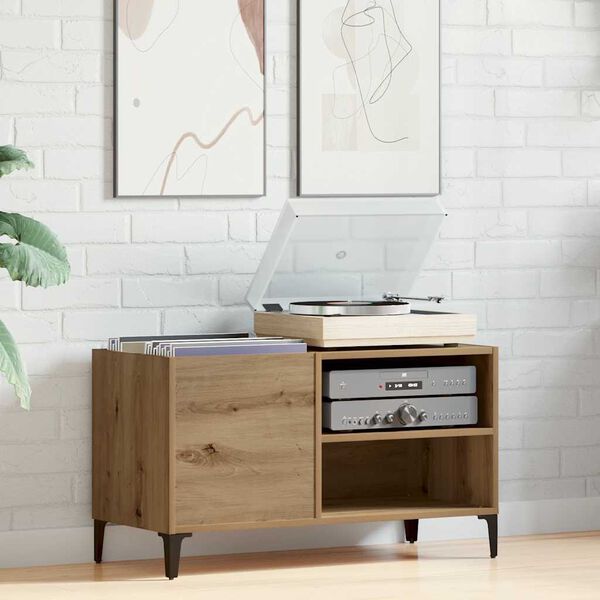 vidaXL Vinilinių plok&scaron;telių spintelė, artisano, 84,5x38x48cm, mediena