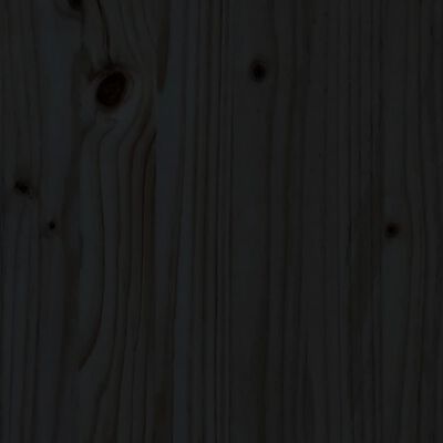 vidaXL Lovos rėmas su galvūgaliu, juodas, 120x200cm, medienos masyvas