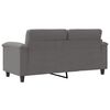 vidaXL Dvivietė sofa, tamsiai pilka, 140cm, mikropluo&scaron;to audinys