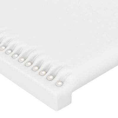vidaXL Galvūgalis su LED, baltos spalvos, 80x5x118/128 cm