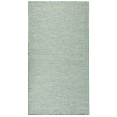 vidaXL Lauko kilimėlis, turkio spalvos, 80x150cm, plokščio pynimo