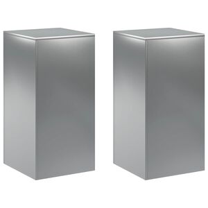vidaXL Augalų stovas 2 pcs Sidabrinė 40 x 40 x 80 cm