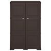 vidaXL Plastikinė spintelė, ruda, 79x43x125cm, medienos dizaino