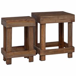 vidaXL Augalų stovas 2 vnt. Ruda 70 x 11 x 27 cm Mahogany Medis