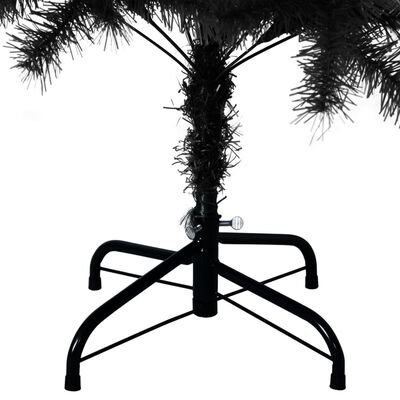 vidaXL Dirbtinė Kalėdų eglutė su stovu, juodos spalvos, 150cm, PVC