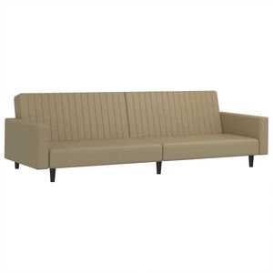 vidaXL Dvivietė sofa-lova, kapučino spalvos, dirbtinė oda