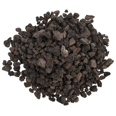 vidaXL Vulkaninės uolienos, juodos spalvos, 10kg, 1–2cm
